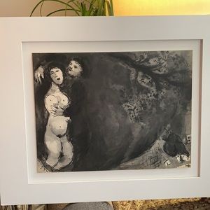 MARC chagall Heliogravure 1950 matted to 16"x20 with COA